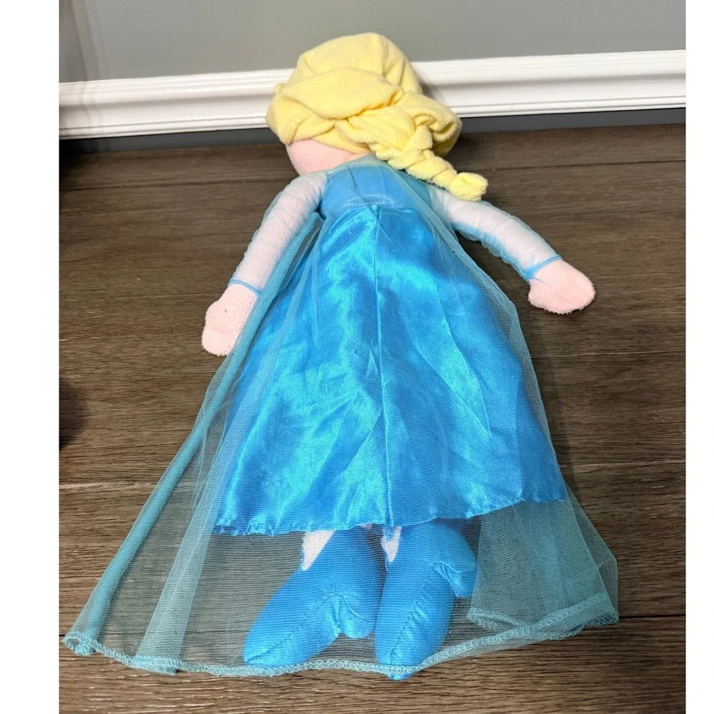 Disney Frozen Elsa Large Plush Doll  Stuffed Toy Snow Queen Blue Dress